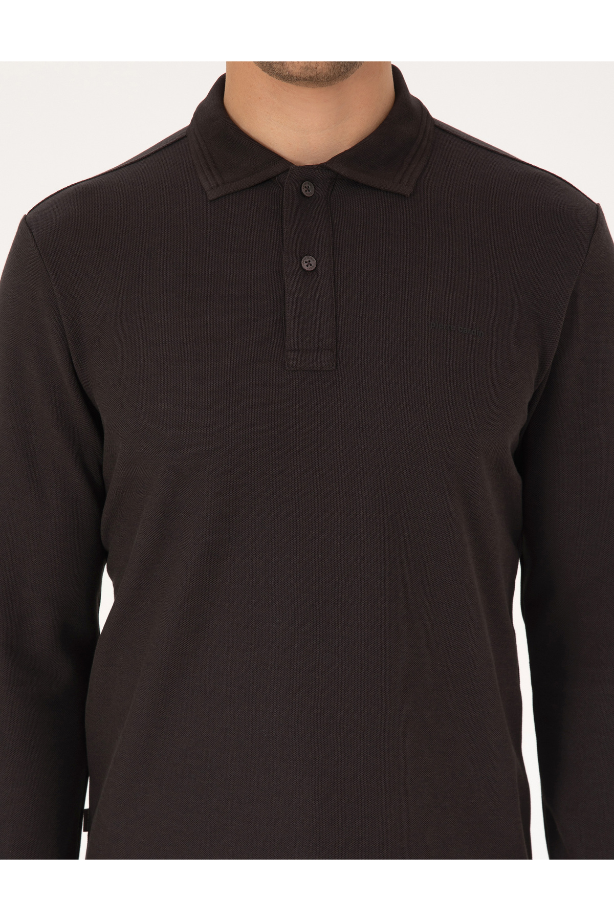 Pierre Cardin Koyu Kahverengi Slim Fit Sweatshirt 50311678-VR084 görsel 6