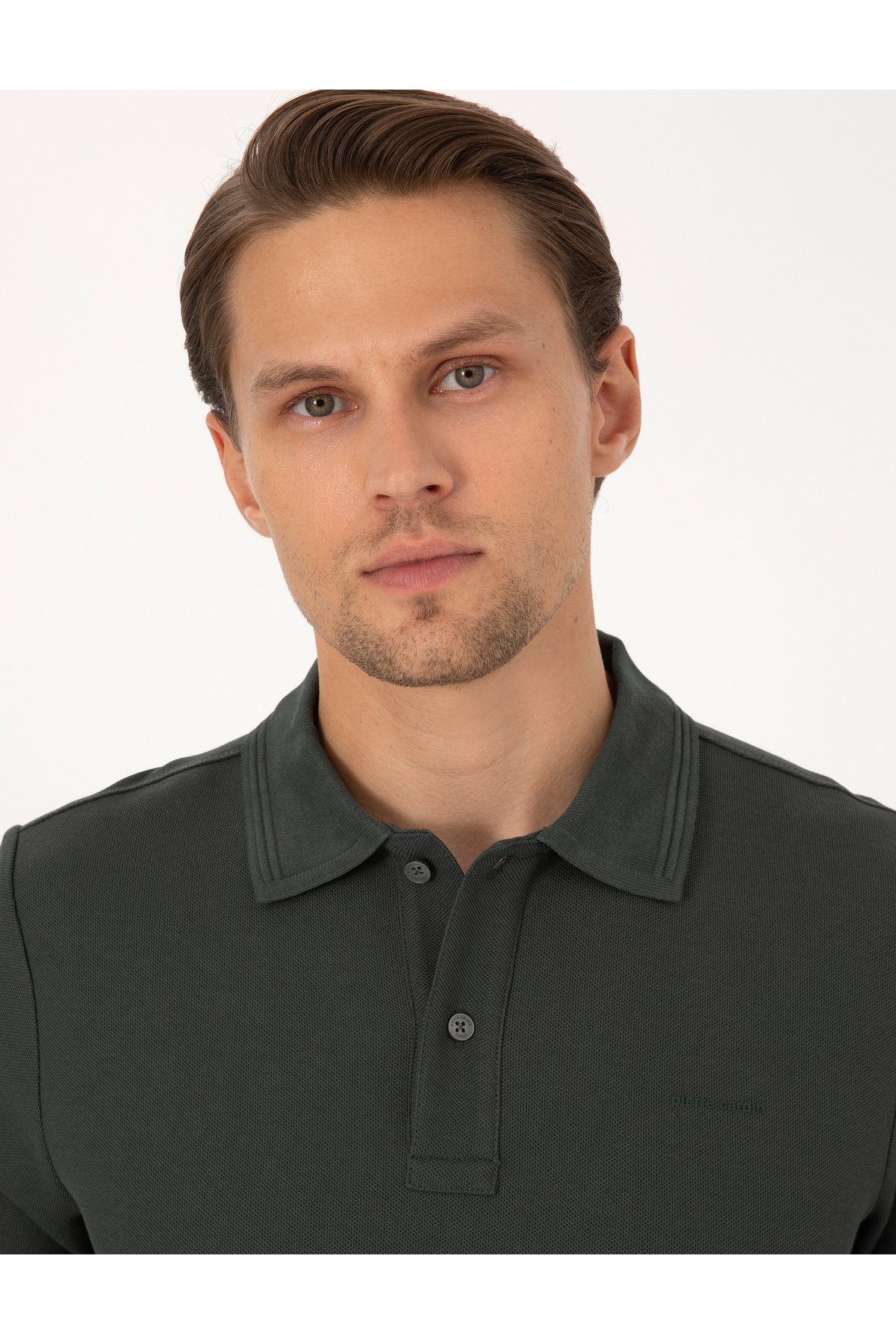 Pierre Cardin Koyu Haki Slim Fit Sweatshirt 50311678-VR111 görsel 2