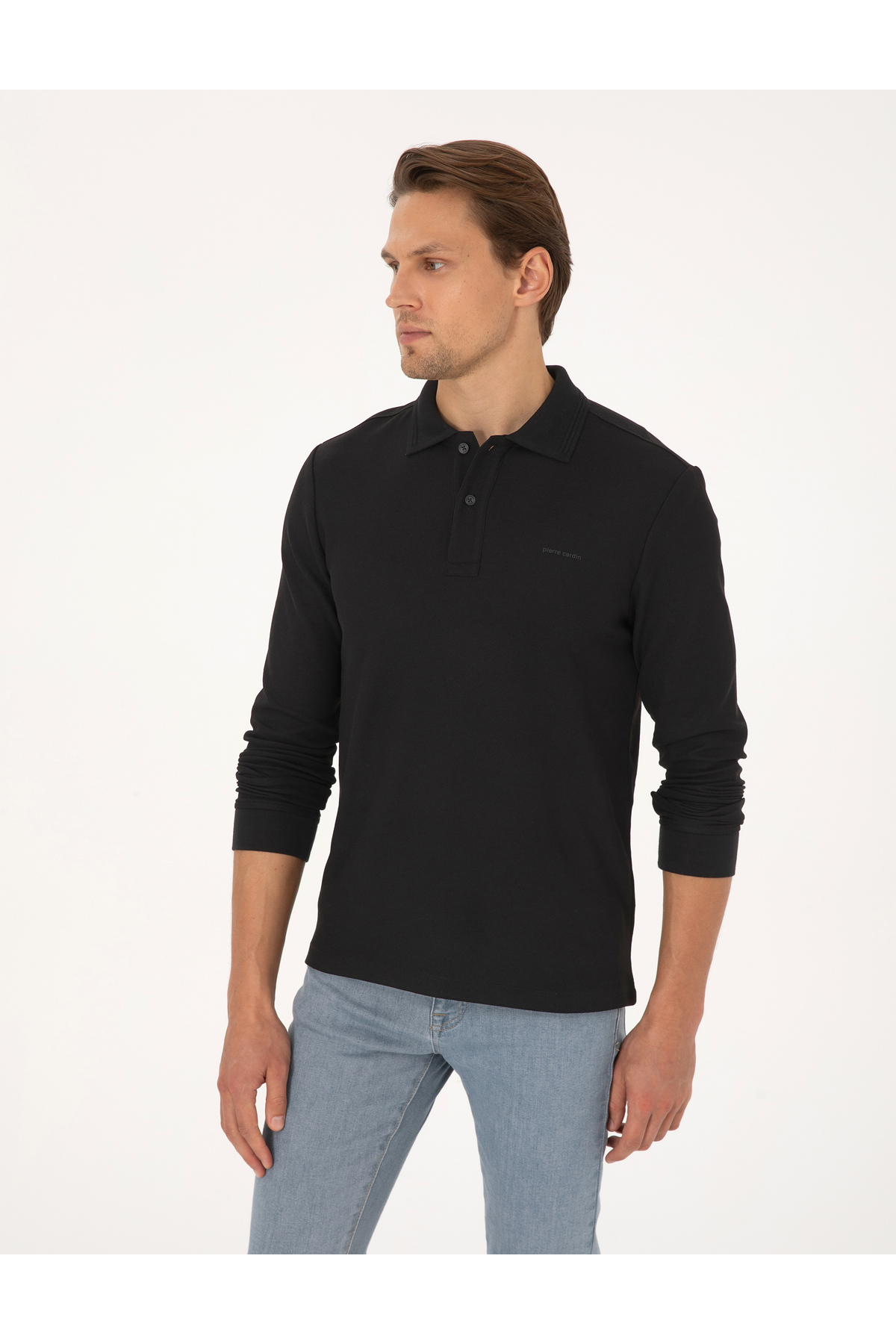 Pierre Cardin Siyah Slim Fit Sweatshirt 50311678-VR046 görsel 3