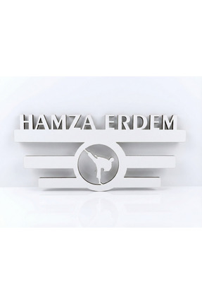 Tahtagurusu Kişiye Özel İsimli Ahşap Madalya Askısı - Karate ve Tekvando Figü...