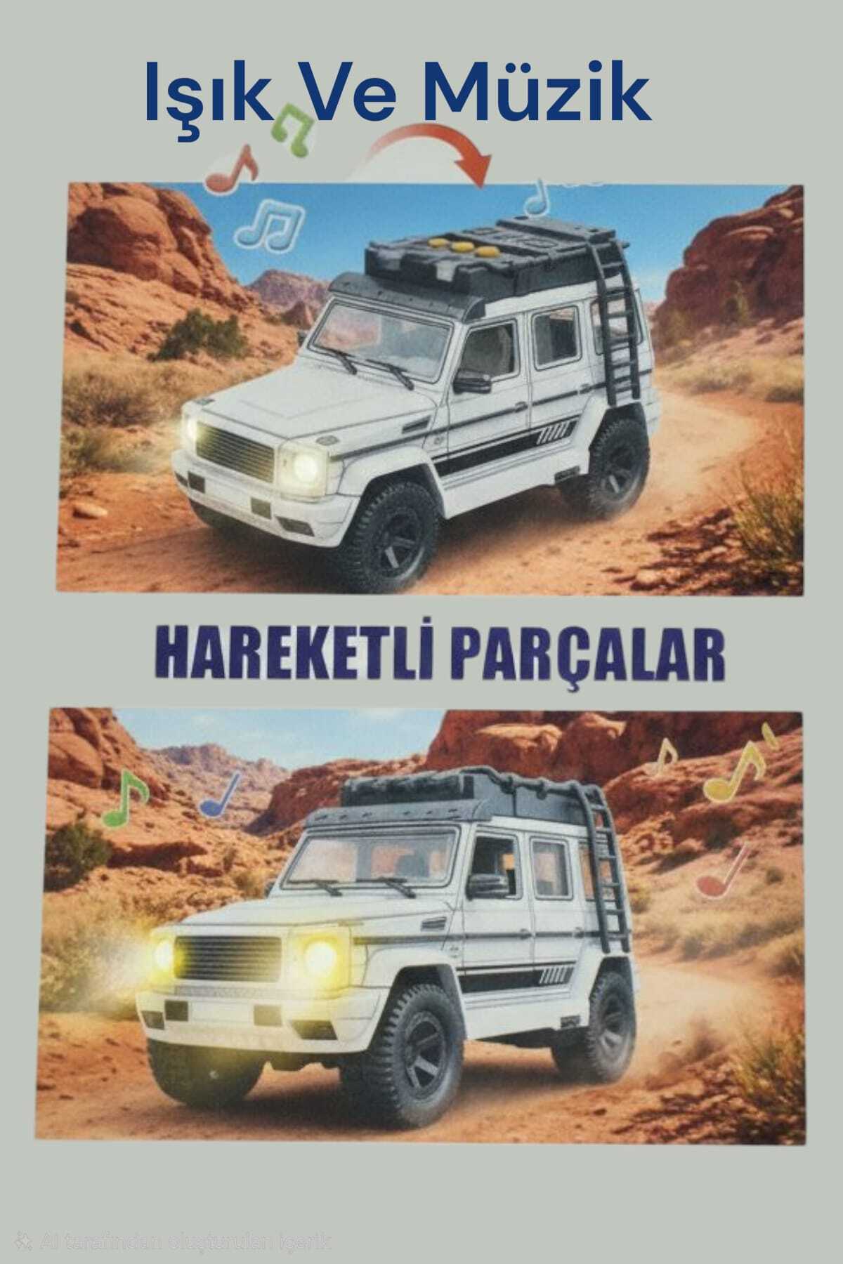 Fidan oyuncak Sürtmeli Işıklı ve Müzikli Off-Road G-Class SUV Oyuncak Araba fotoğrafı 3 (önizleme)