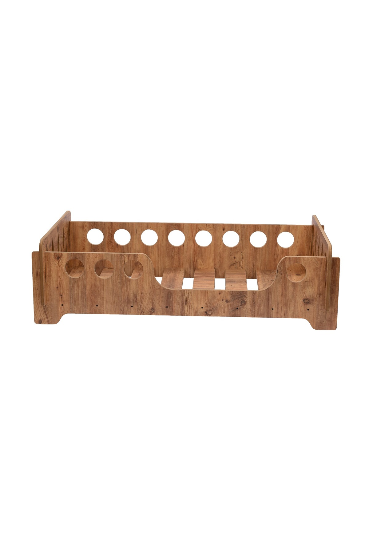 Genel Markalar Ceviz Montessori Karyola 70x140, Ceviz MDF, Ahşap Detaylı Güvenli Çocuk Yatağı fotoğrafı 3 (önizleme)
