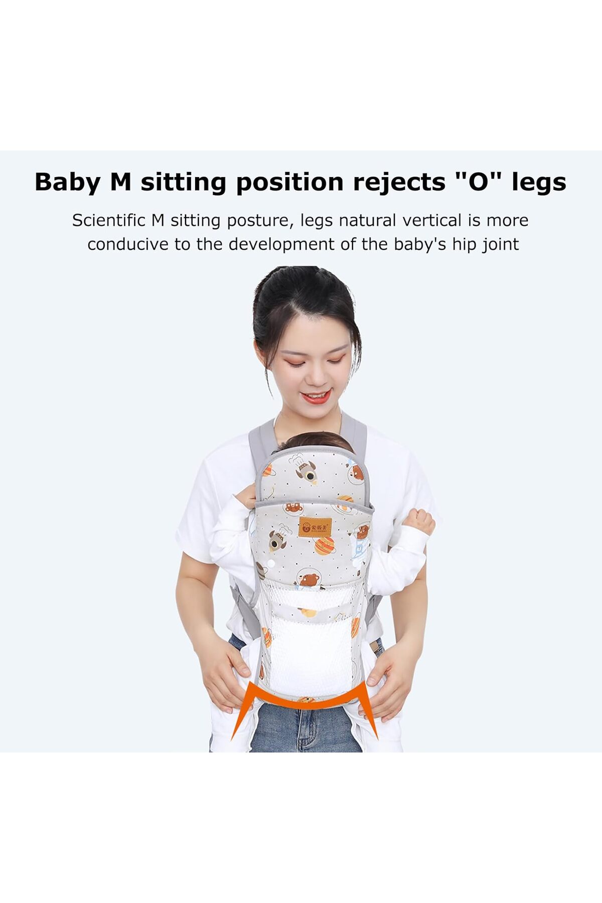 YclShop Nefes Alabilir Kumaş Bebek Taşıyıcı Ana Kucağı Kanguru Yan Cepli Makinede Yıkanabilir Kumaş fotoğrafı 7 (önizleme)