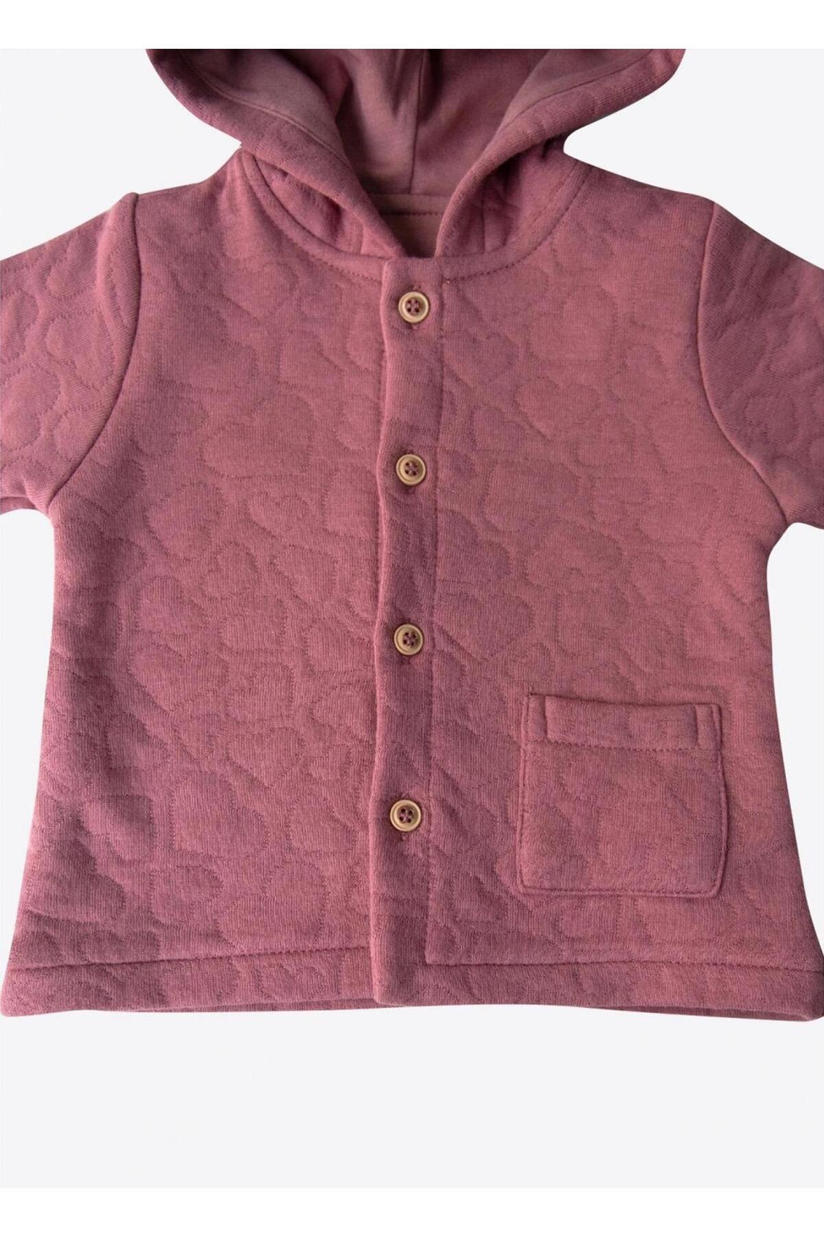 kitikate Organik Livon Hırka Pembe fotoğrafı 3 (önizleme)