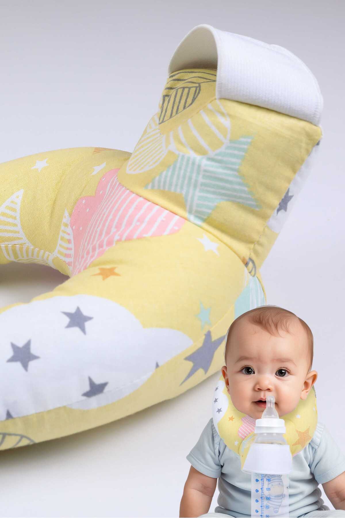 Umaybebek Pratik Bebek Beslenme, Biberon Tutucu, Emzirme Kolaylaştırıcı, Emzirme Yastığı, Yumuşak, Lastikli fotoğrafı 4 (önizleme)