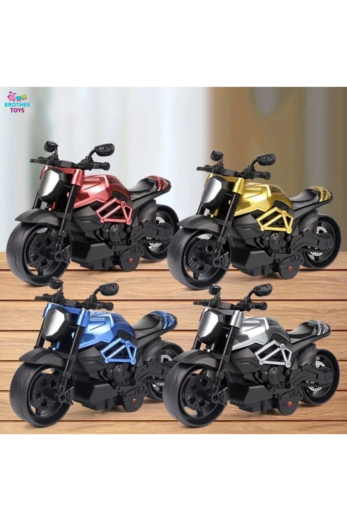 Brother Toys 1 Adet Sürtmeli Kaliteli Oyuncak Motosiklet