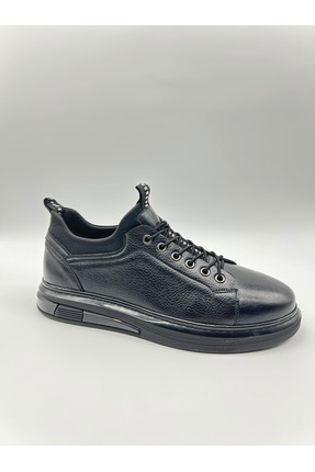Santorino Ayakkabı Erkek Hakiki Deri Siyah Napa Akıllı Bağcık Eva Taban Ortap...