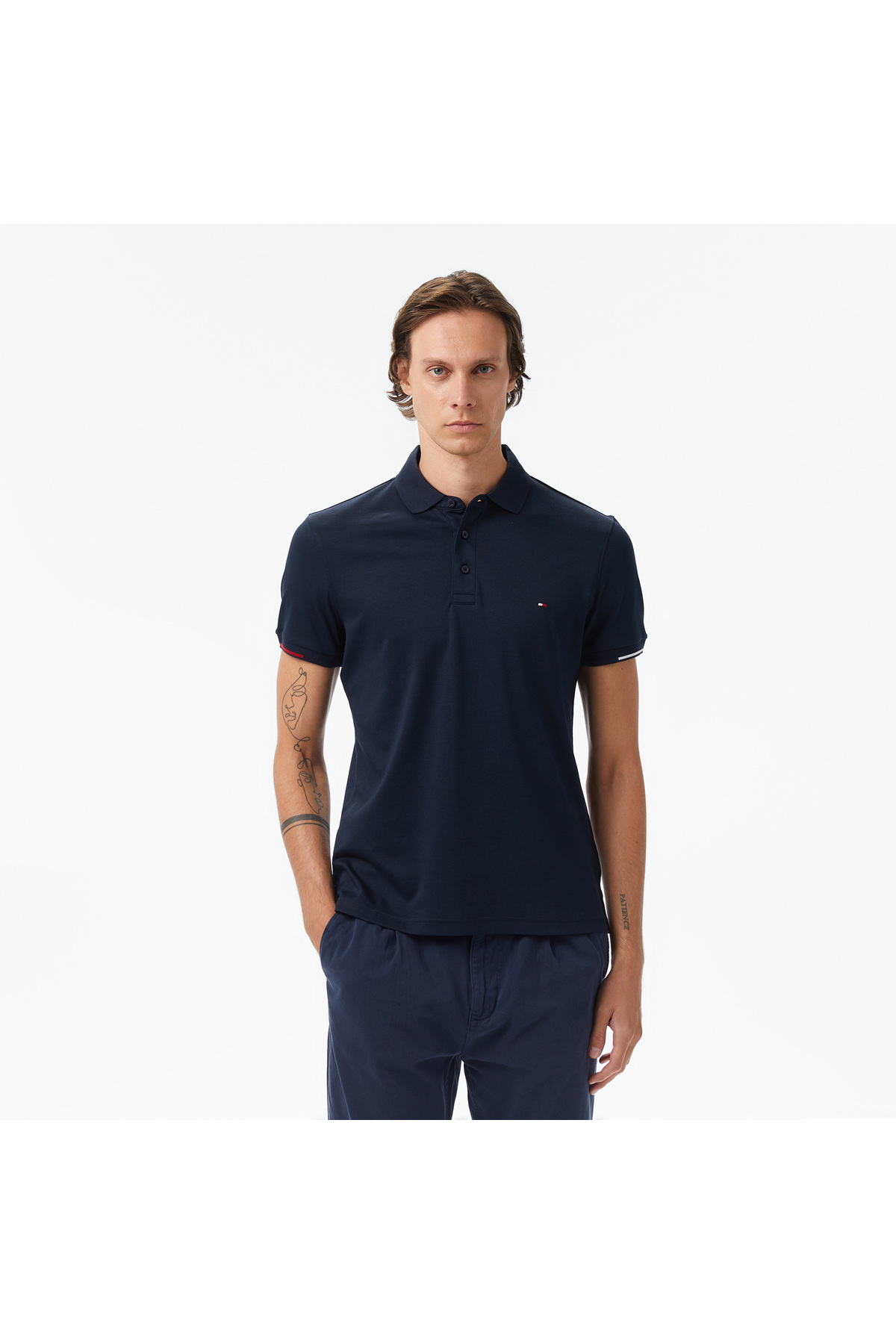 تامی هیلفیگر پولو شرت مردانه اسلیم فیت مدل Interlock Flagcuff