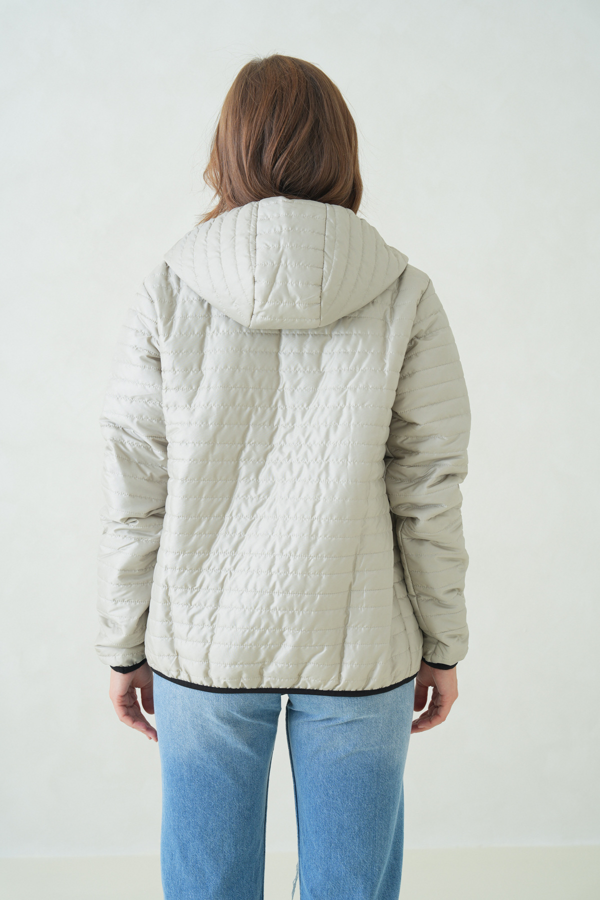 D1fference  Kadın Kapüşonlu Elyaf Dolgulu Ultra Hafif İçi Astarlı Su İtici Rüzgar Geçirmez Spor Şişme Mont - Görsel 6