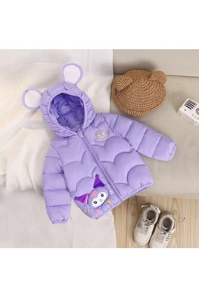 melisam.msg Kız Çocuk Kış Sonbahar Kuromi Işıklı Şişme Mont