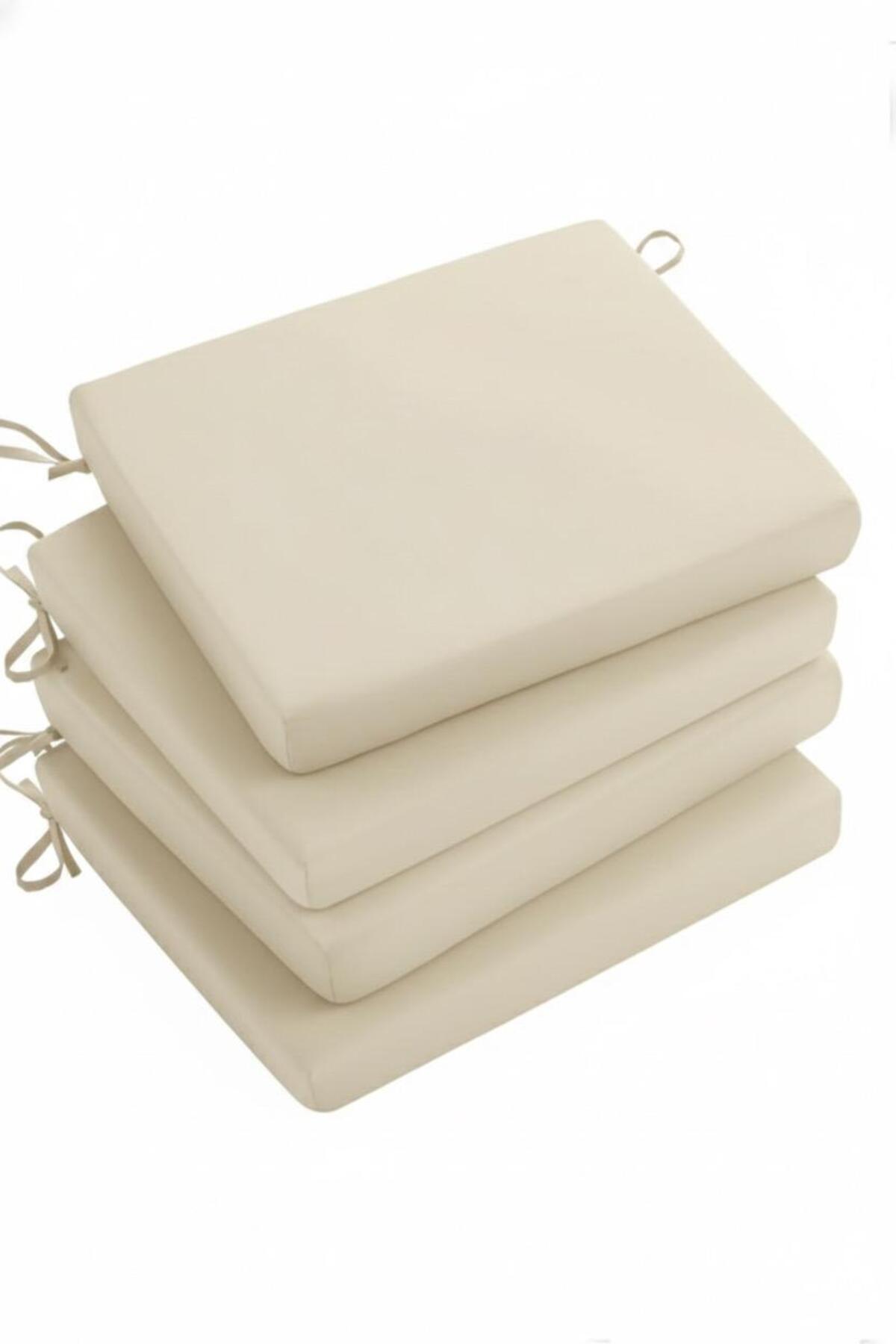 Waterproof Fabric Outdoor 50x50cm Zipper Lacing Drawstring Sponge Cushion x 4pcs