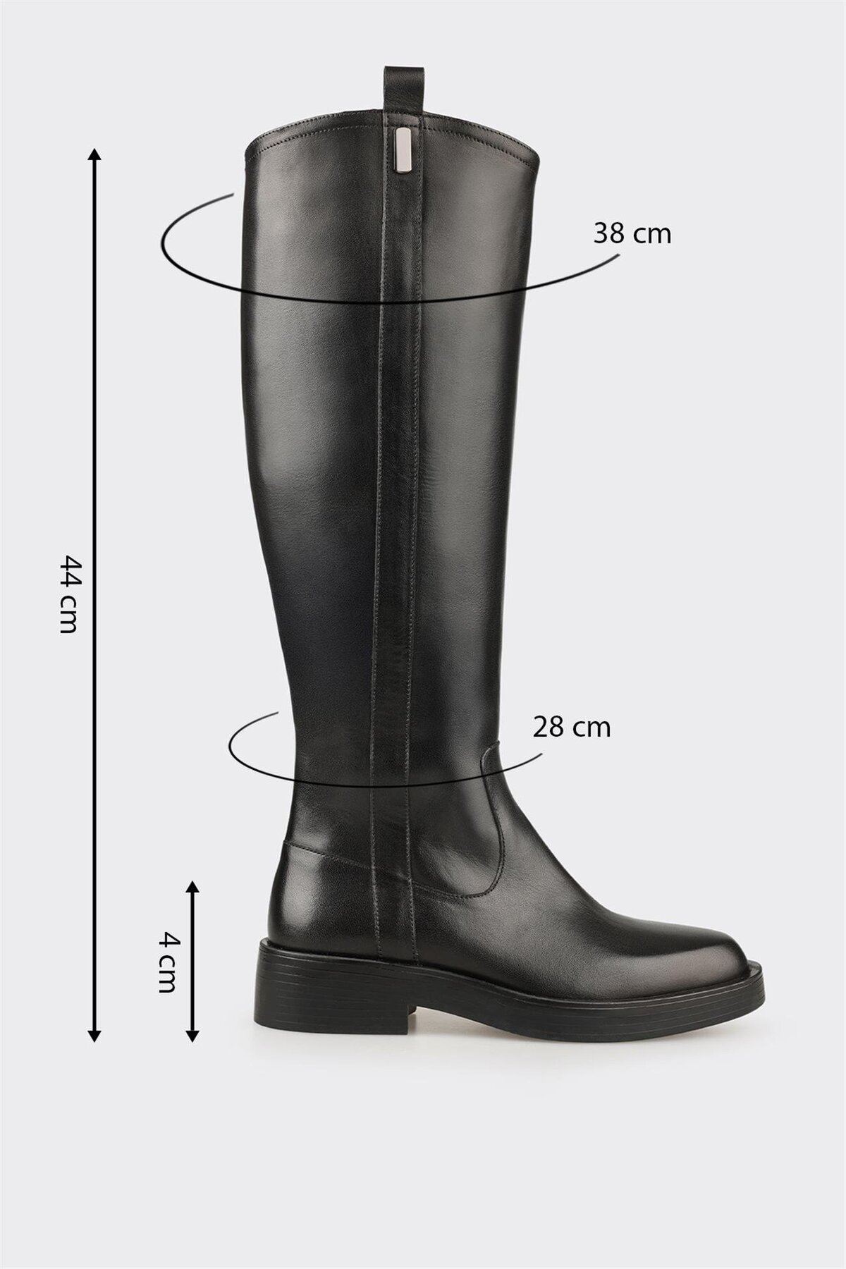 Elle Shoes Siyah Deri Kadın Çizme görsel 5