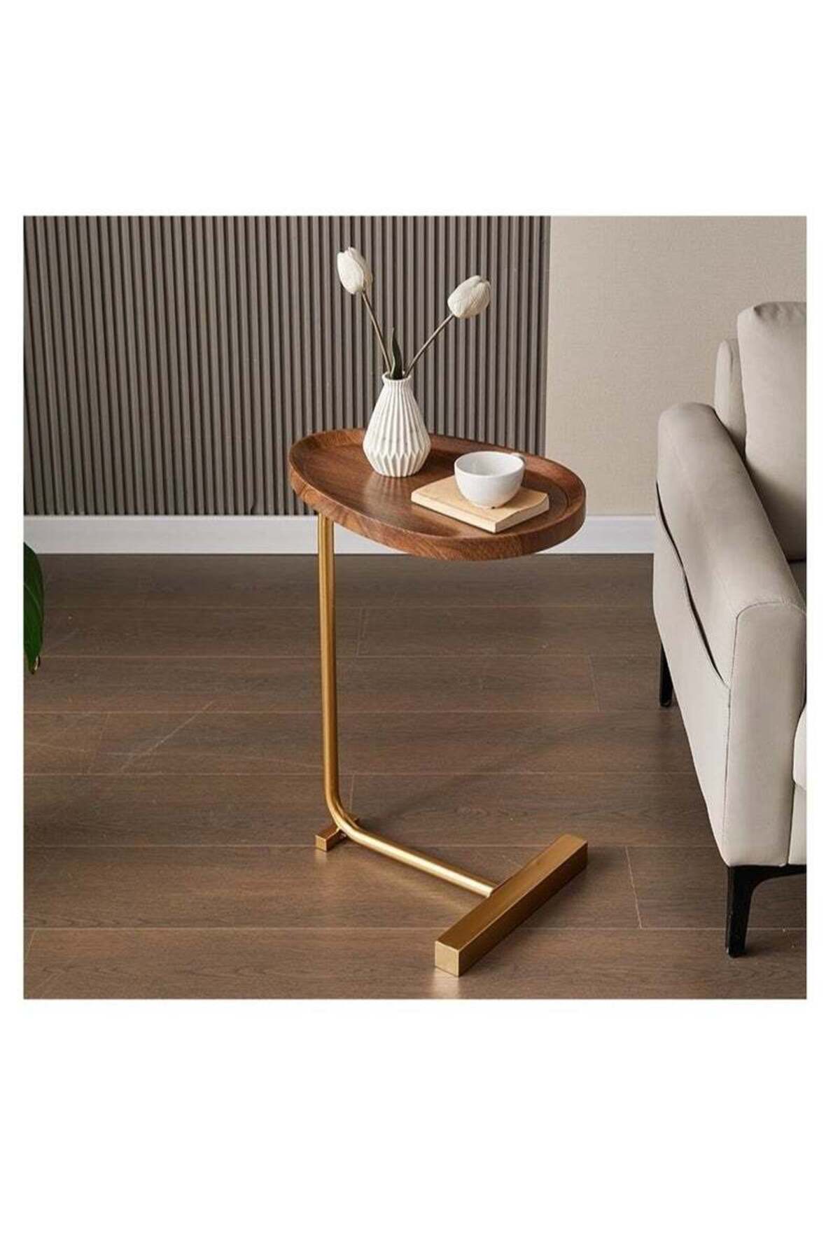 Generica Modern C-shaped Side Table For Tea And Coffee,wooden Water Resistant...