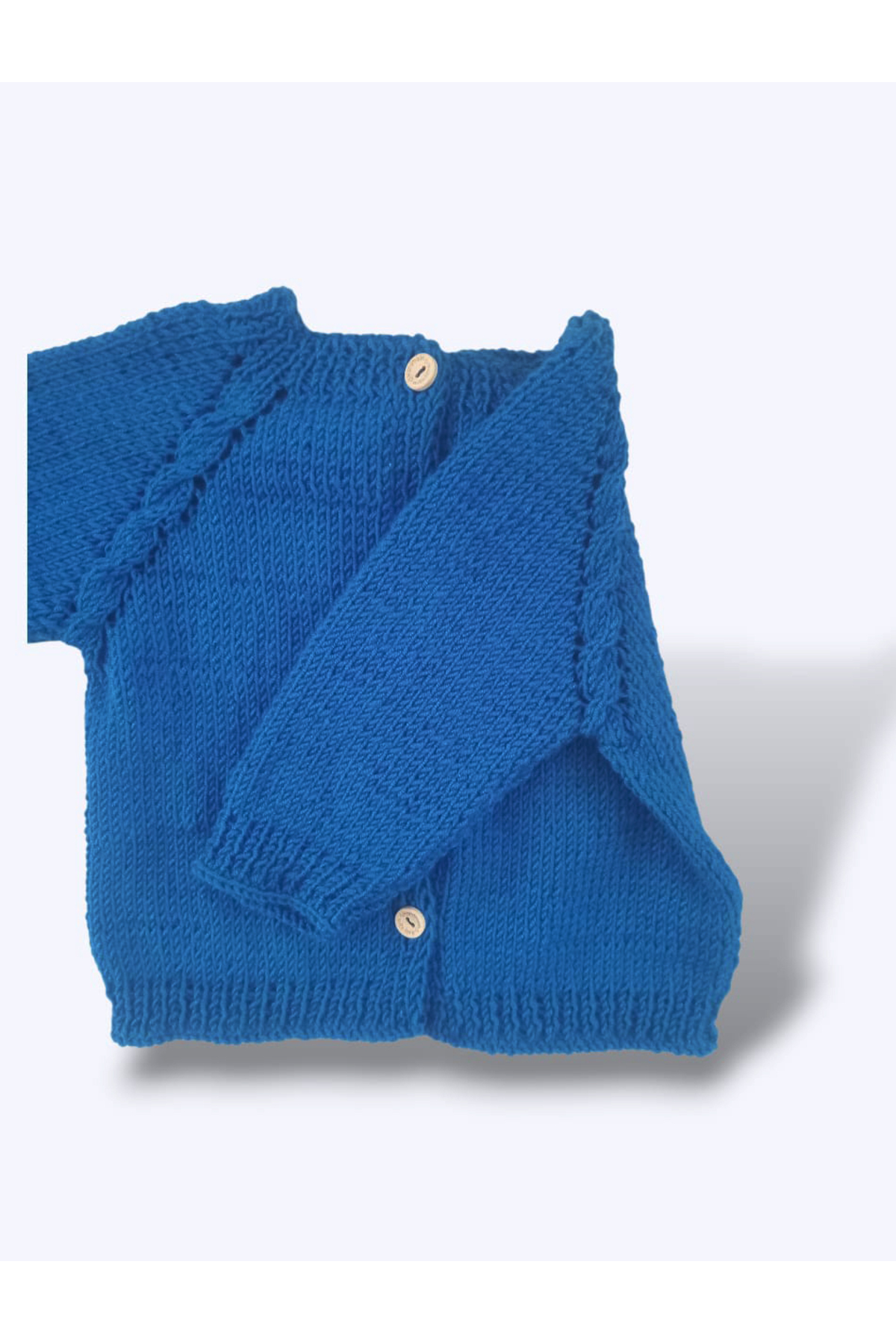 Tokuşka 0-1 Yaş Örgü Lacivert Erkek Bebek Hırkası fotoğrafı 4 (önizleme)