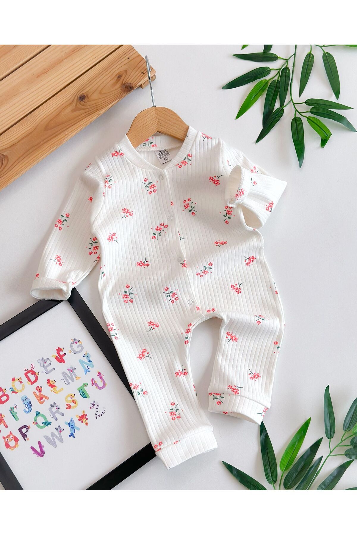 yukobaby bebeğiniz için en doğalı BEBEK KIR ÇİÇEĞİ 3-6-9 AY PAMUKLU MANŞETŞİZ TULUM YENİDOĞAN HASTANE ÇIKIŞI BEBEK KIYAFETİ YK1244 fotoğrafı 2 (önizleme)