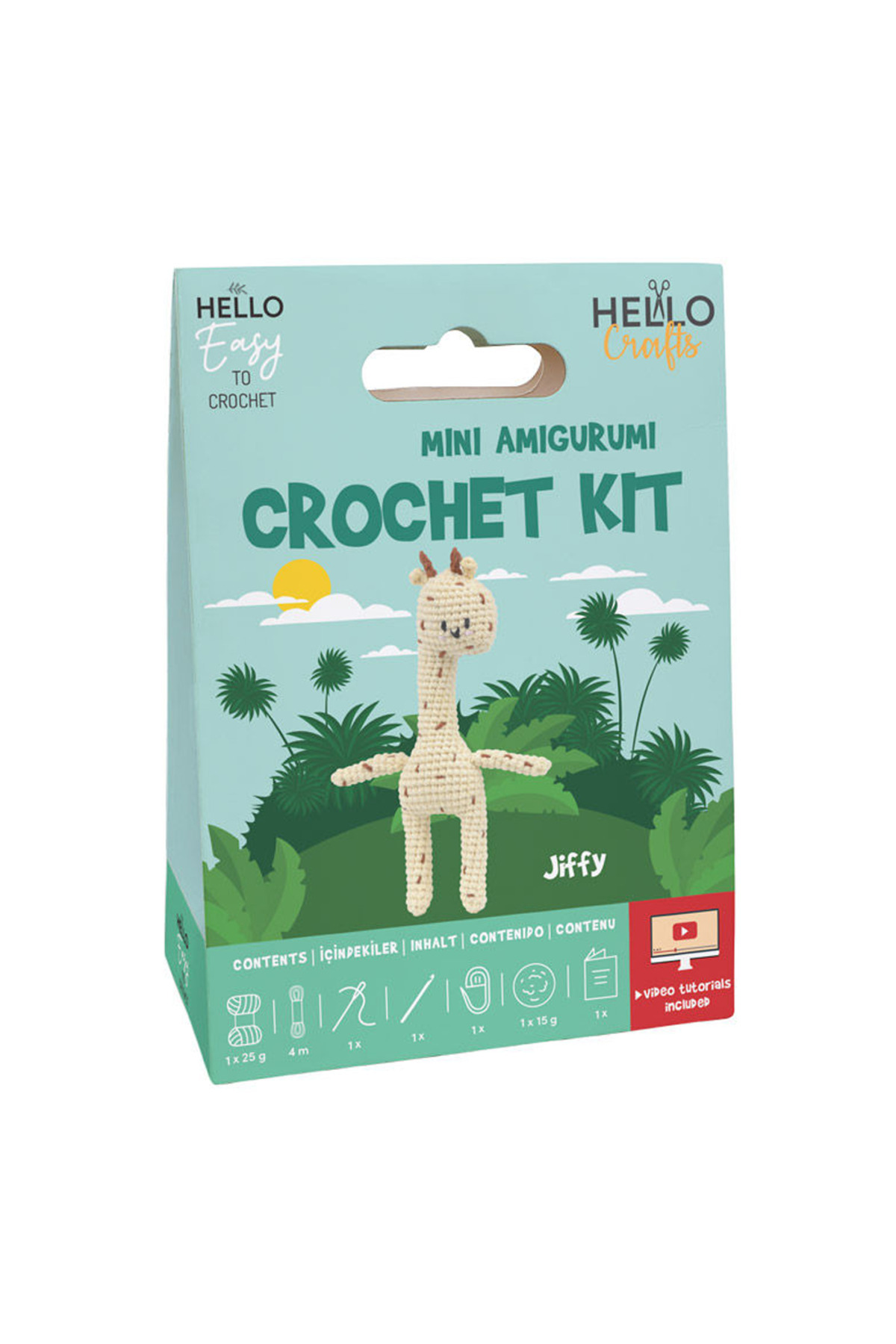 Hello Minik Zürafa Amigurumi Yapım Kiti Türkçe Klavuz ve Videolu
