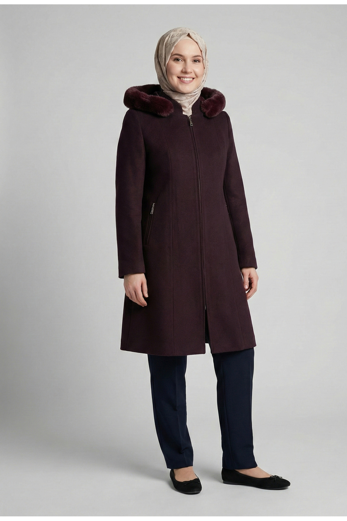 ALVİSTA Tesettür Kaşe Ceket Kaban 2125