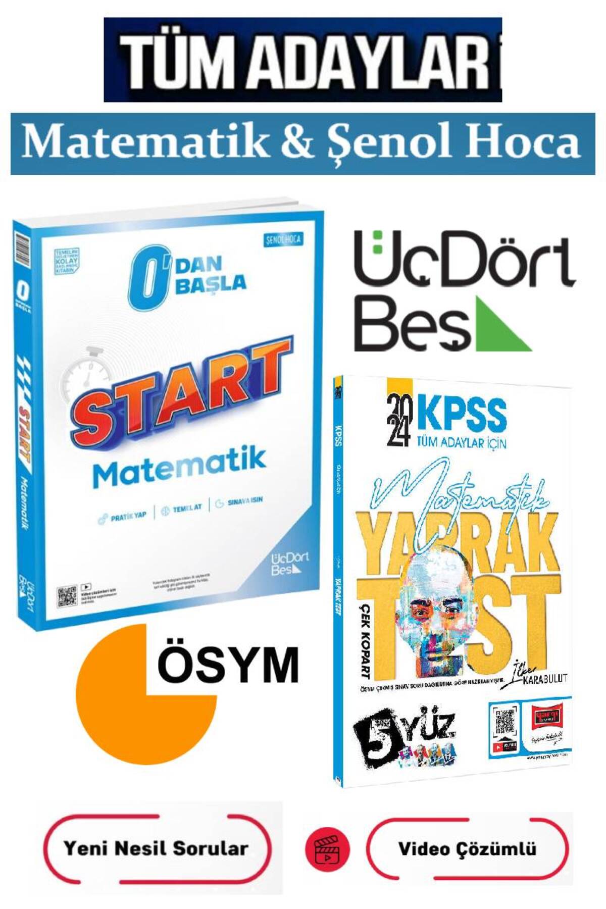 Üç Dört Beş Yayıncılık Üç Dört Beş Yayınları 0'dan Start Matematik