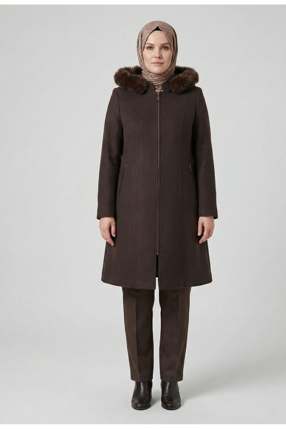 ALVİSTA Tesettür Kaşe Ceket Kaban 2125