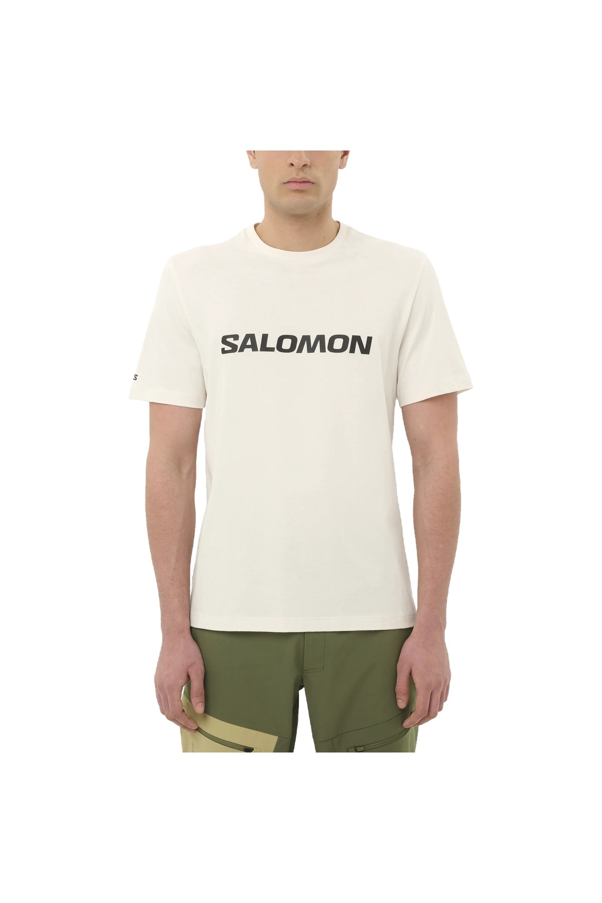 سالومون تی شرت مردانه طرح LOGO مدل Whisper White LC2676400