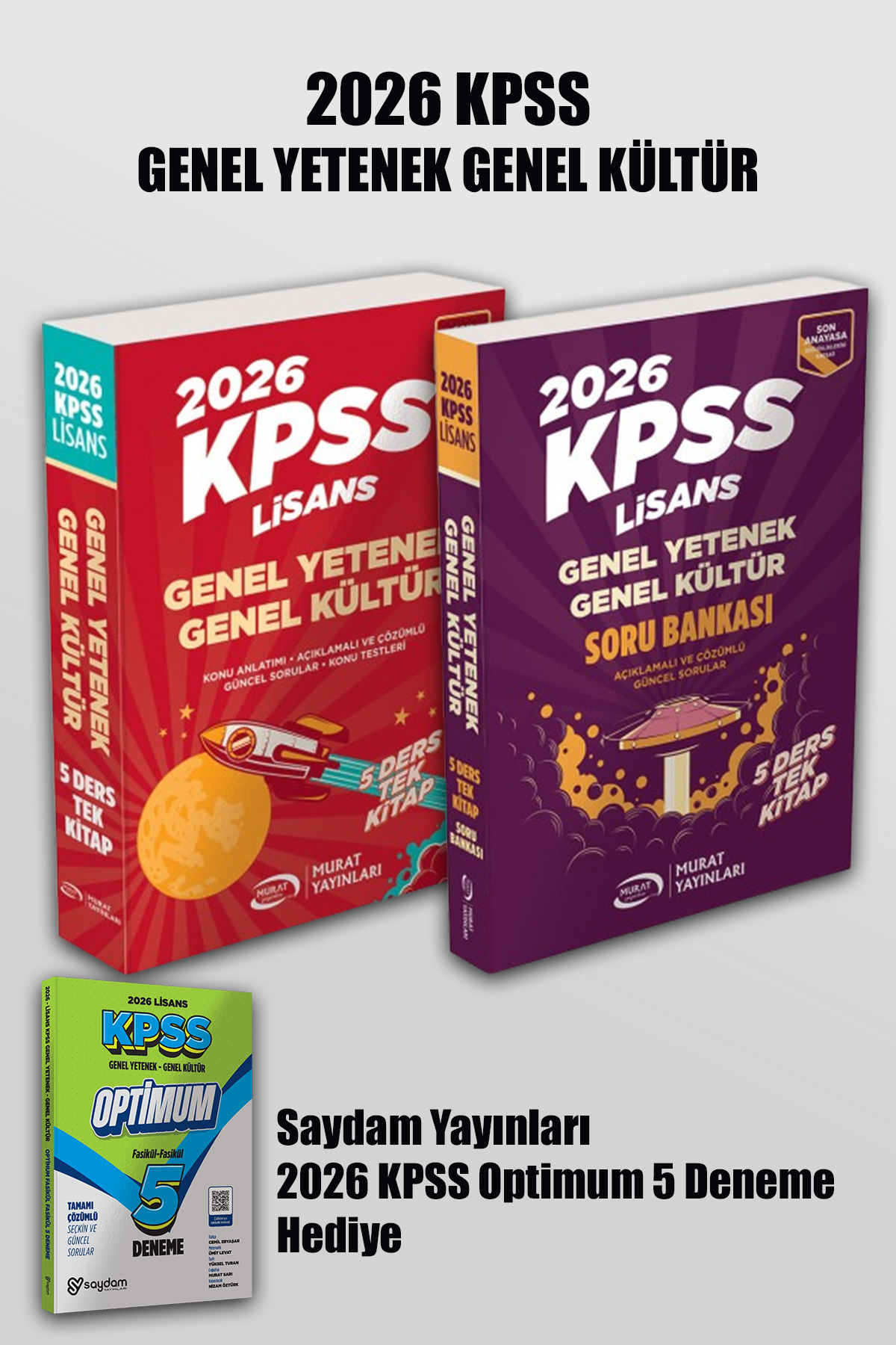 Murat Yayınları 2026 KPSS Lisans- Genel Yetenek - Genel Kültür Tek