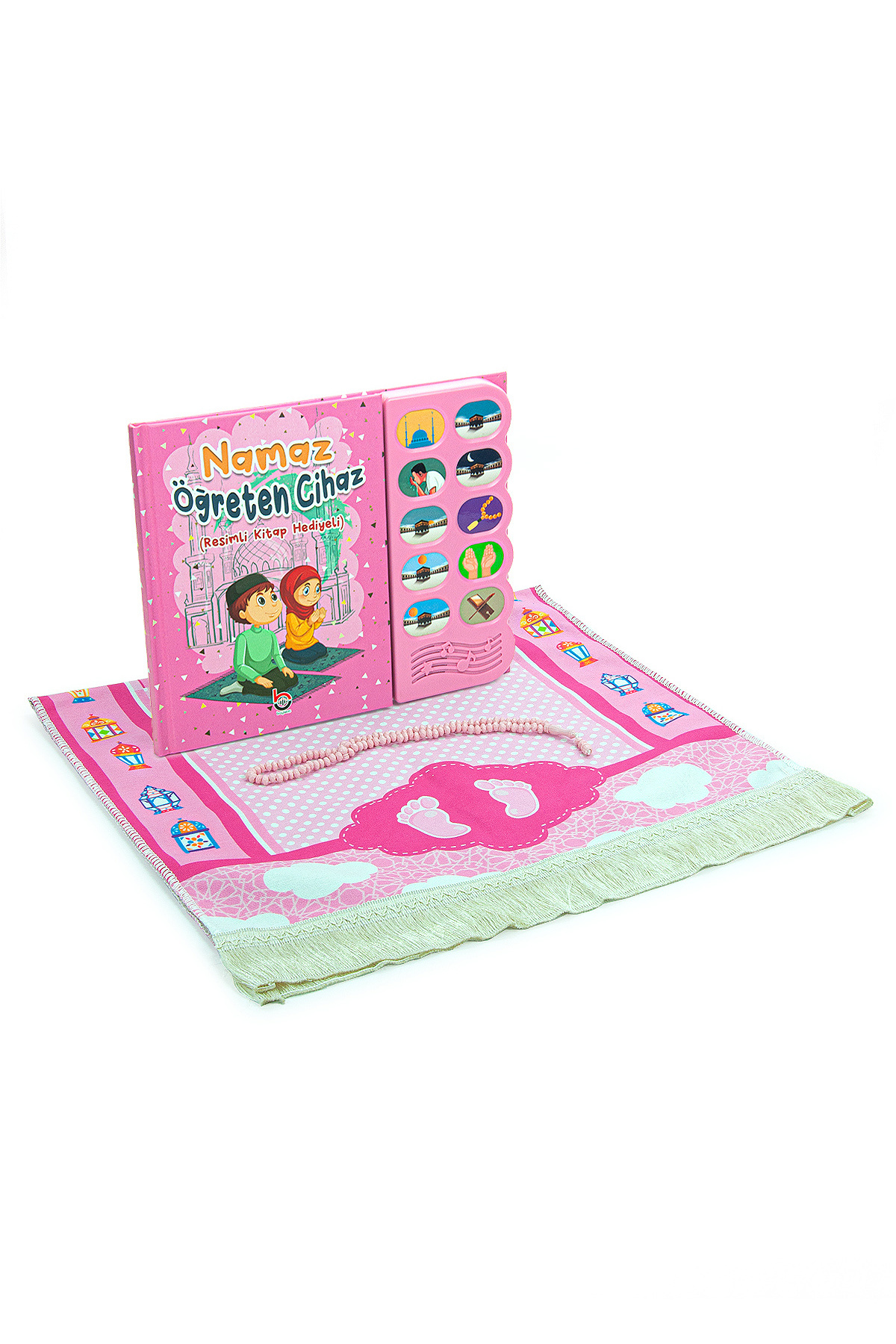 ihvan online Namaz Öğreten Sesli Cihazlı Kitap Tesbihli Kızımın Çocuk Seccadesi Seti fotoğrafı 4 (önizleme)