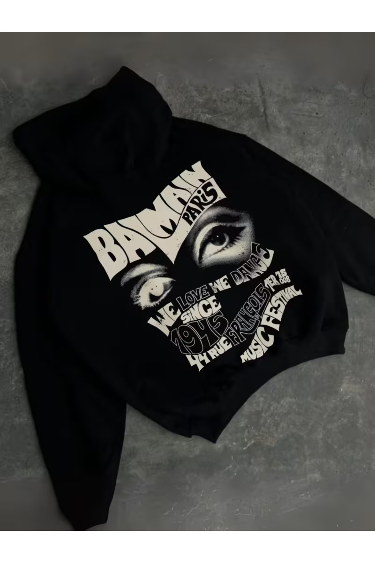 LAND MODA Kar Maskeli Ninja Hoodie, Unisex Kapüşonlu Sıcak ve Rahat Sweatshirt