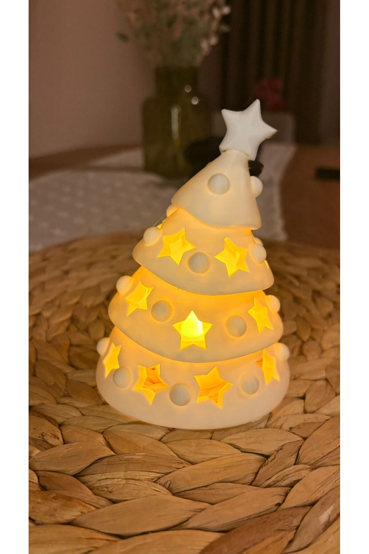 Modern Pine Tree Illuminated Trinket & Object 5x10 (with LED light gift)