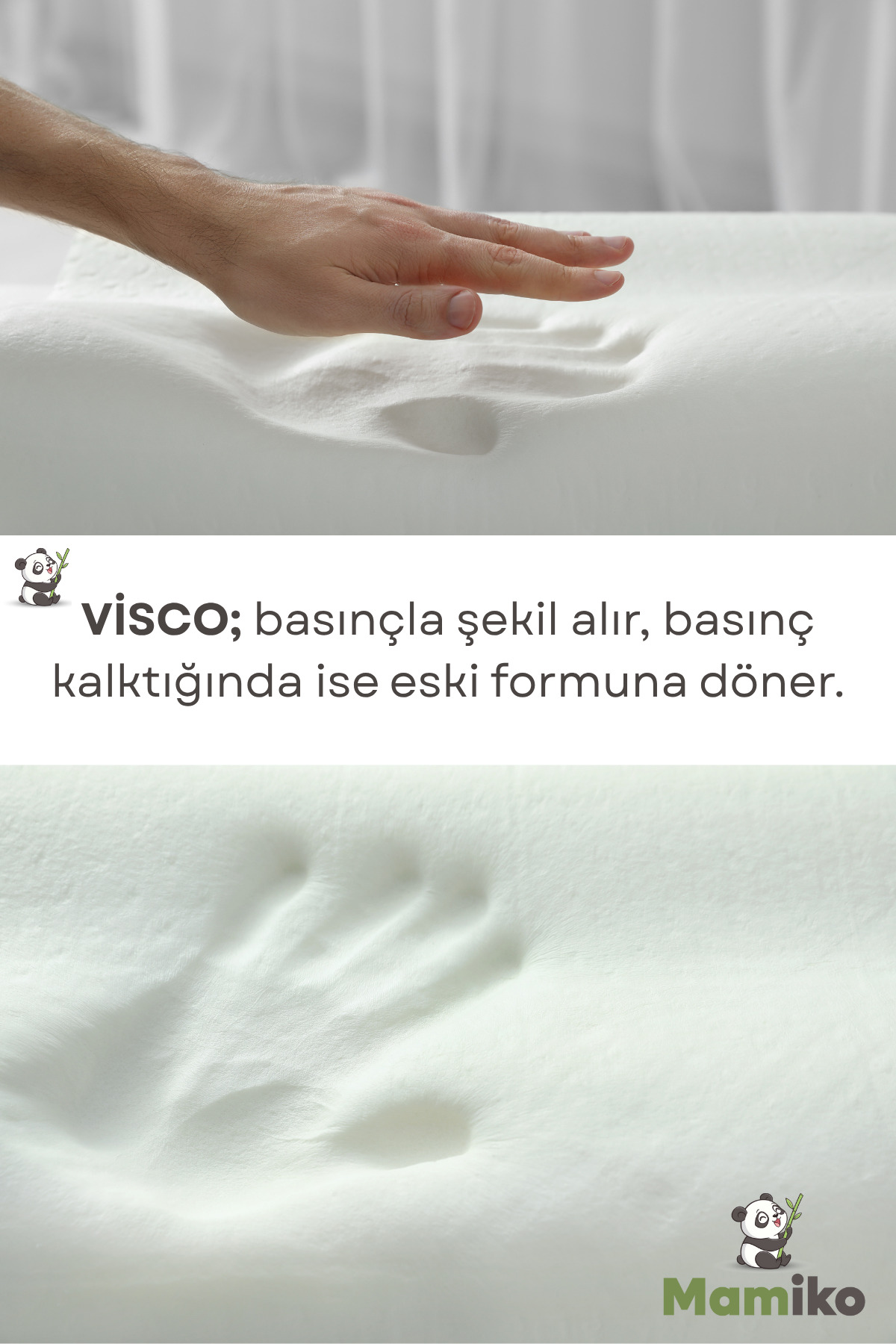 Mamiko Emzirme Yastığı, Bebek Destek Minderi, Yıkanabilir Kumaş, Hafızalı Köpük, Visco, Ortopedik fotoğrafı 6 (önizleme)