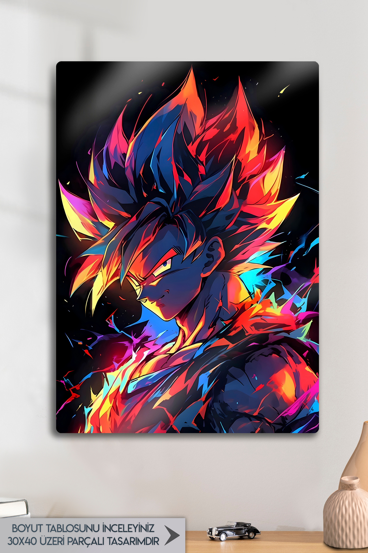 Son Goku Metal Painting, Dragon Ball Z Wall Decor, Anime Art, Modern Home Office Gift
