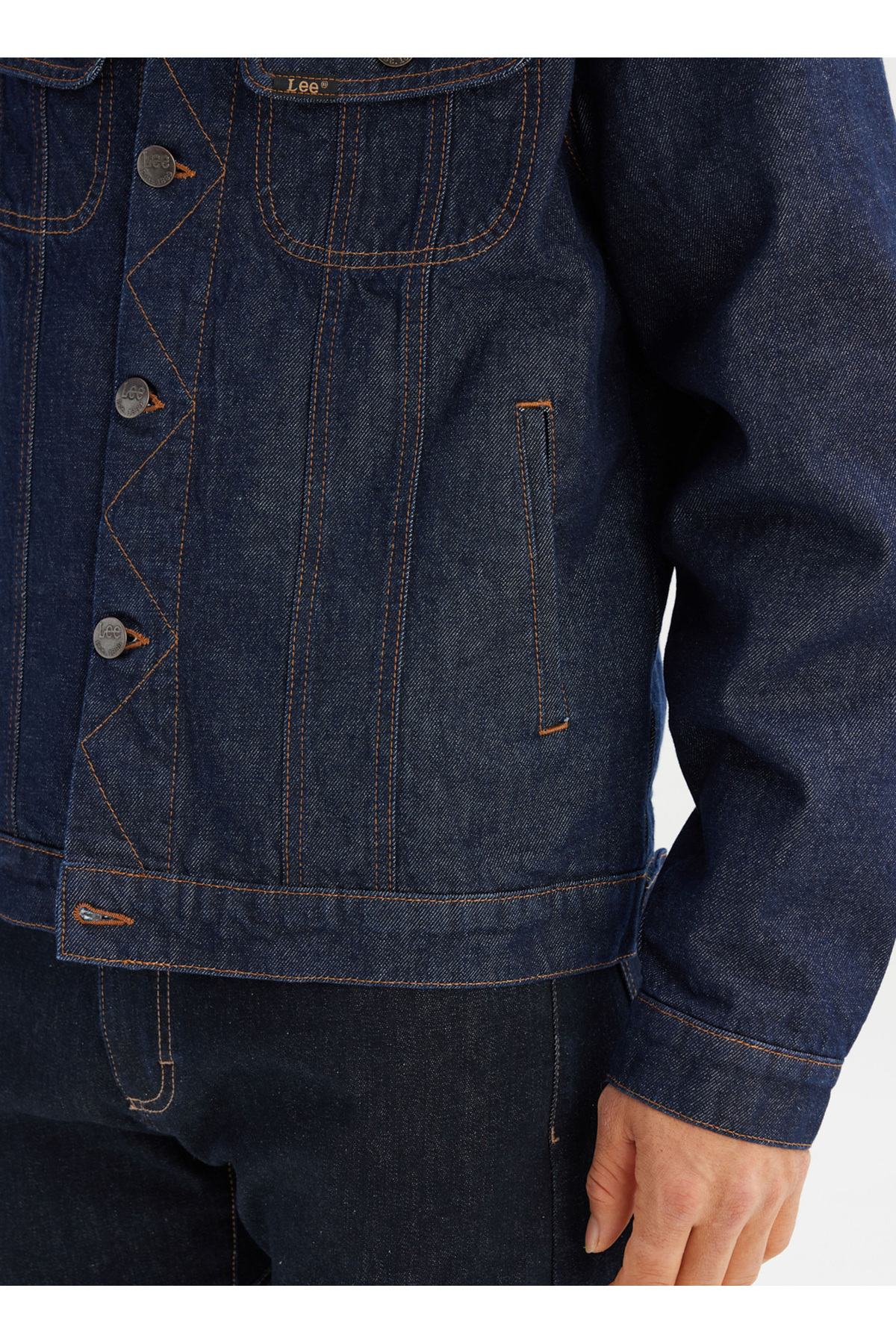 Lee Lacivert Erkek Denim Ceket L252001723 Lacivert Denim Ceket görsel 5