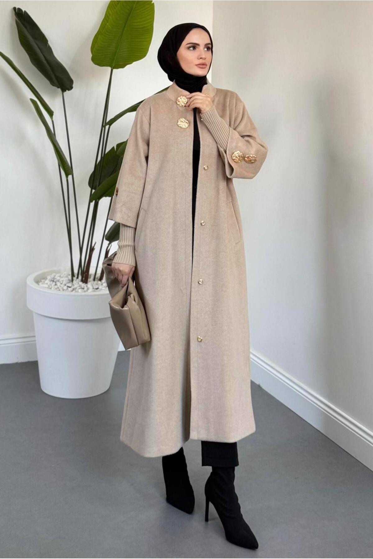 TRENDTESETTÜR  KADIN BEJ (A.BEJ) KAŞE KABAN T 4526 - Görsel 2