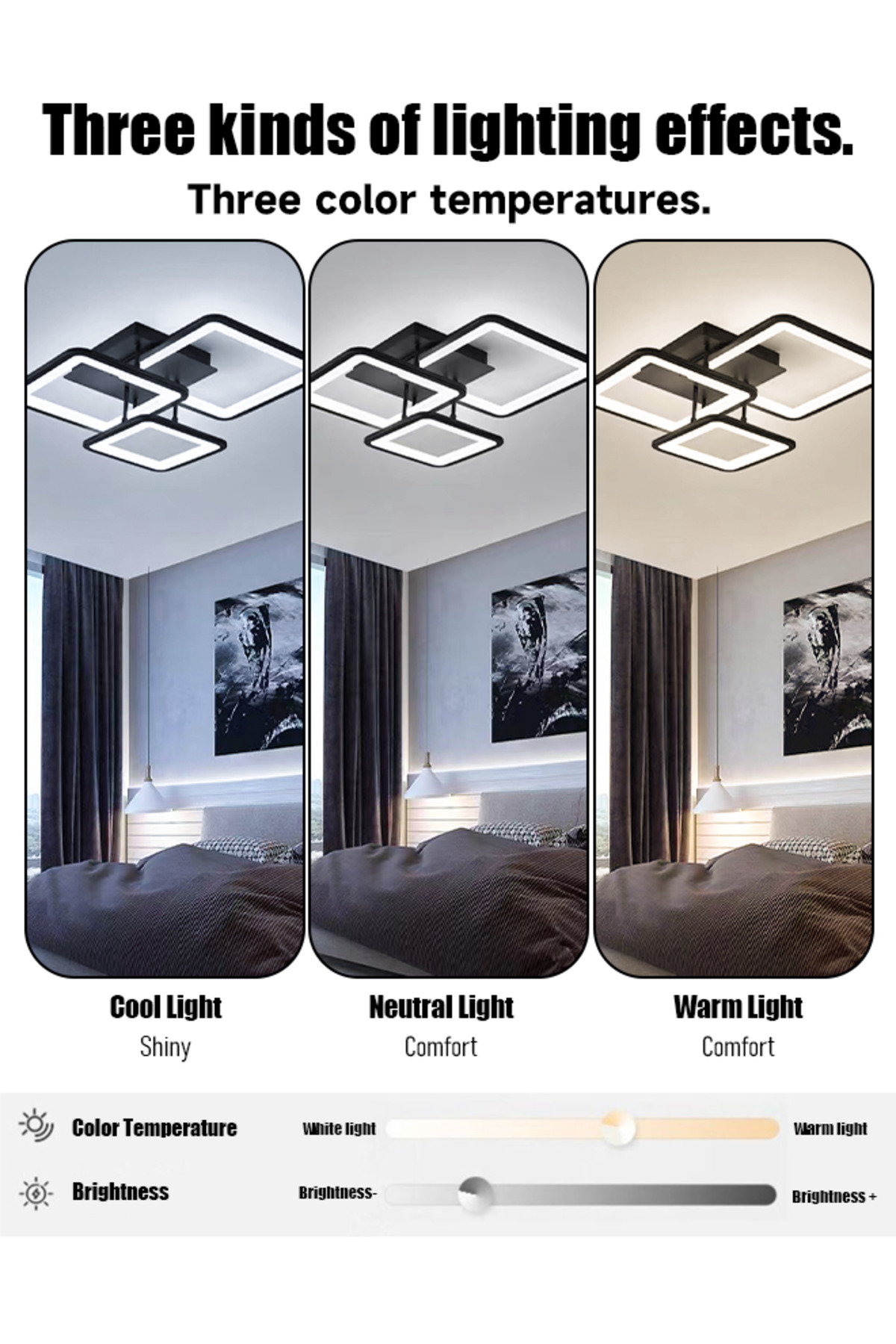 مصباح سقف مربع من الأكريليك