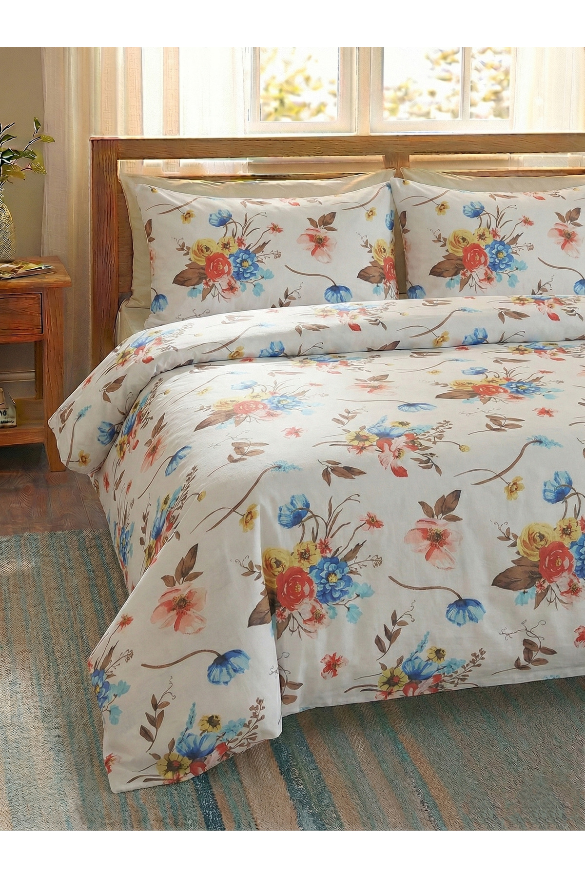 100% Cotton Double Duvet Cover Set - 150x200 cm