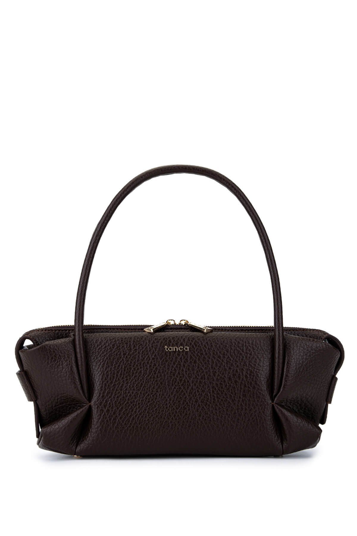 کیف دوشی قهوه‌ای چرم مصنوعی زنانه Tamer Tanca