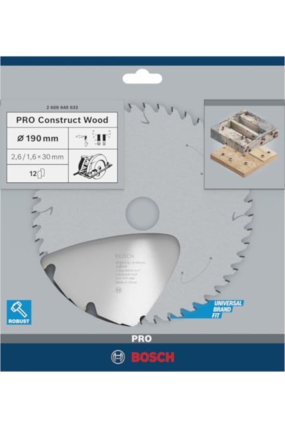 STOREMAX Lvn Professional dairesel testere bıçağı 190 mm, 12 diş, Construct 1181191
