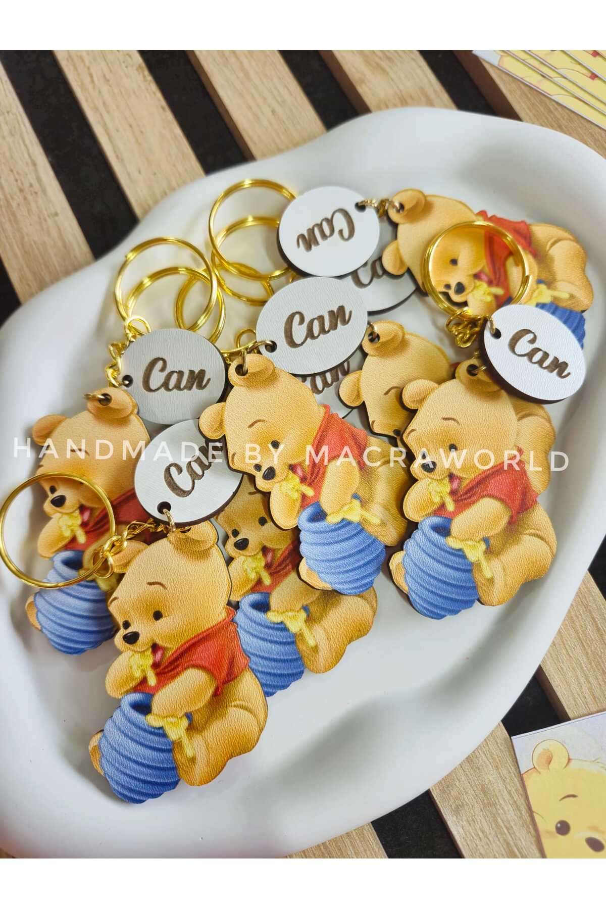 macra world Wi̇nni̇e Temali Bebek / Çocuk / Doğum Günü Hedi̇ye Anahtarlik fotoğrafı 5 (önizleme)