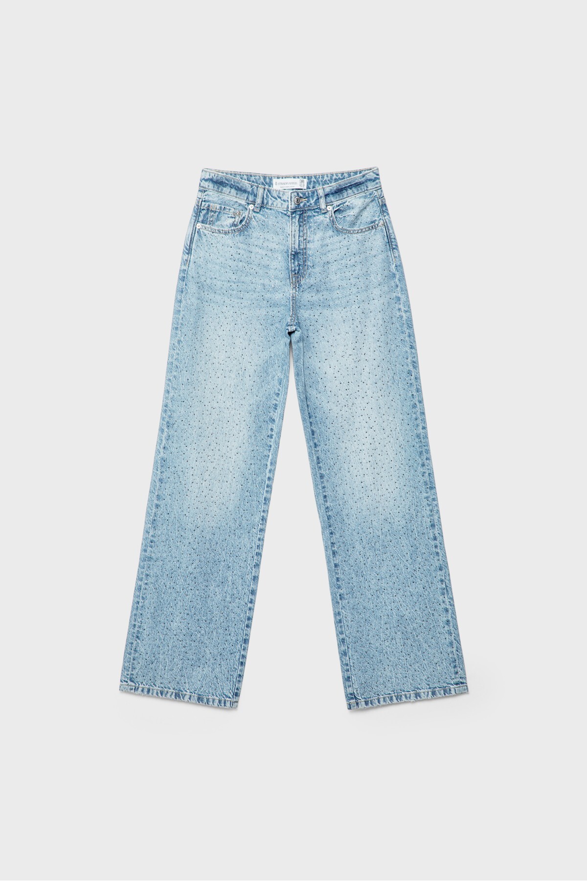 Stradivarius  Parlak detaylı straight fit jean - Görsel 6
