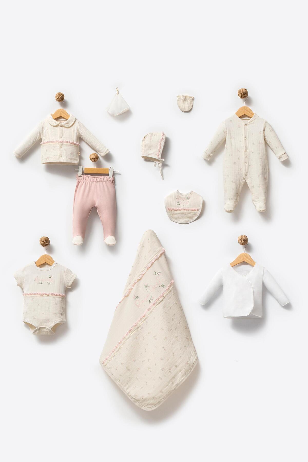 by bubbles Rose Girl Kız Bebek Yenidoğan 10 Parça Kutulu Hastane Çıkış Seti fotoğrafı 2 (önizleme)