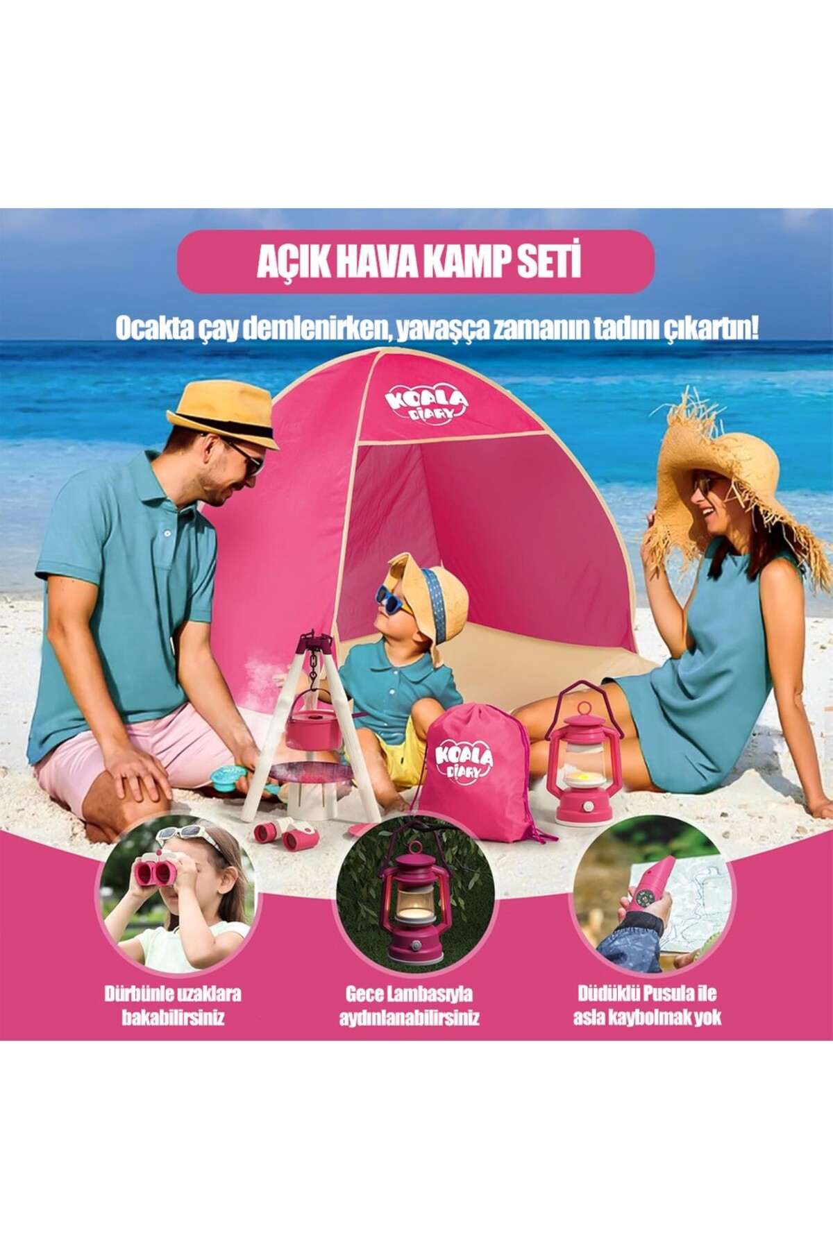 UZUNKAYA HOME Learning Fun Çadırlı Oyuncak Kamp Eşyaları Seti Kamp Seti Oyun Seti Oyun Çadırı fotoğrafı 6 (önizleme)