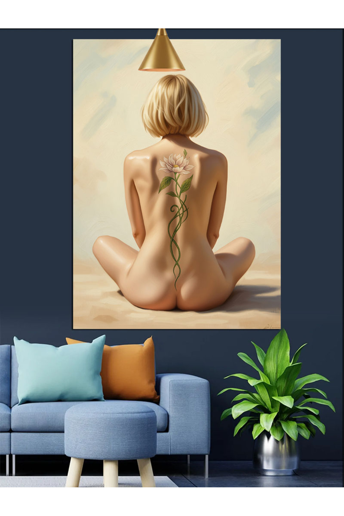 Çıplak Sırtlı Yüksek kaliteli yağlı boya dokulu Kanvas Canvas Tablo kanvas tablo canvas tablo duvar