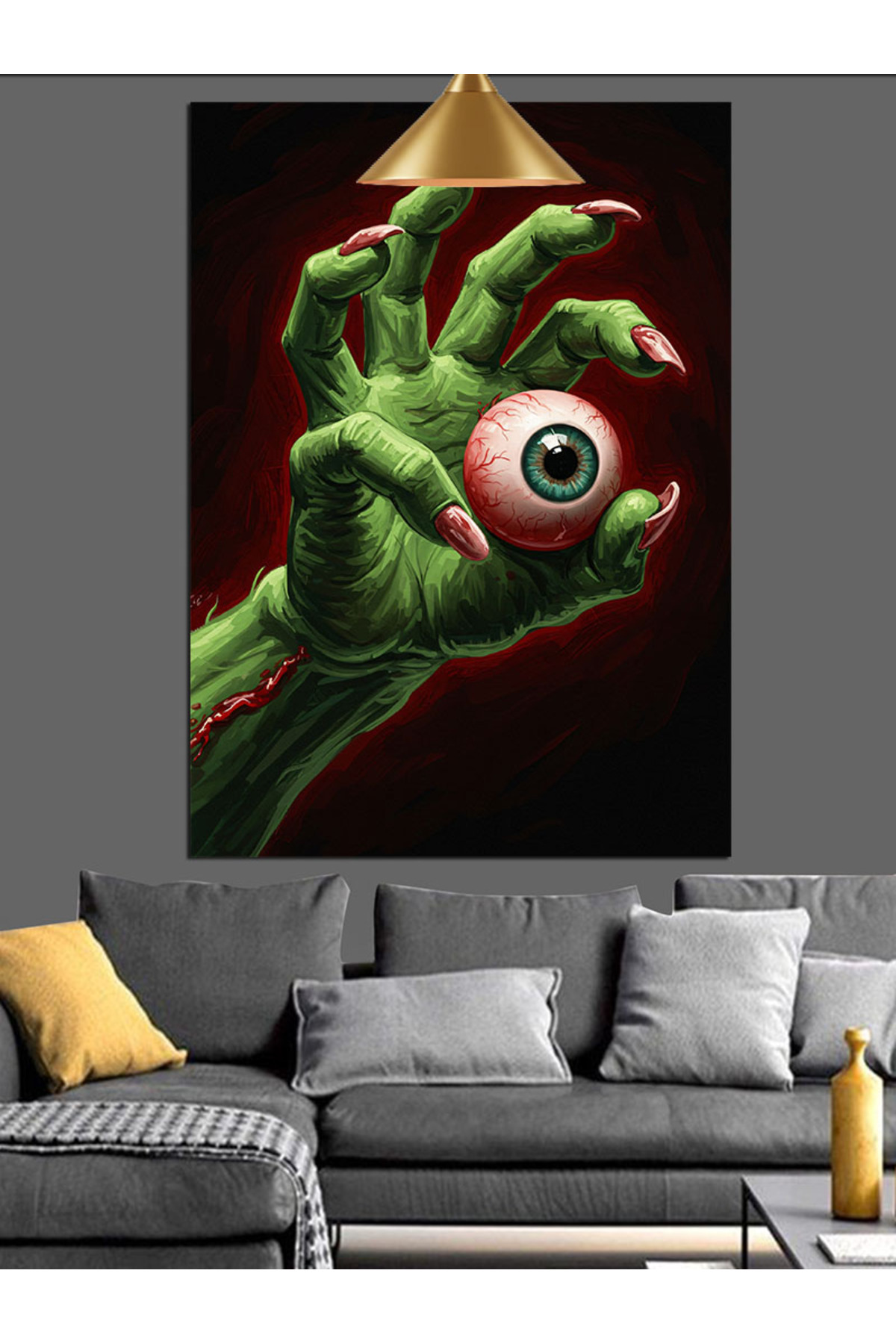 Yeşil canavar Yüksek kaliteli yağlı boya dokulu Kanvas Canvas Tablo kanvas tablo canvas tablo duvar
