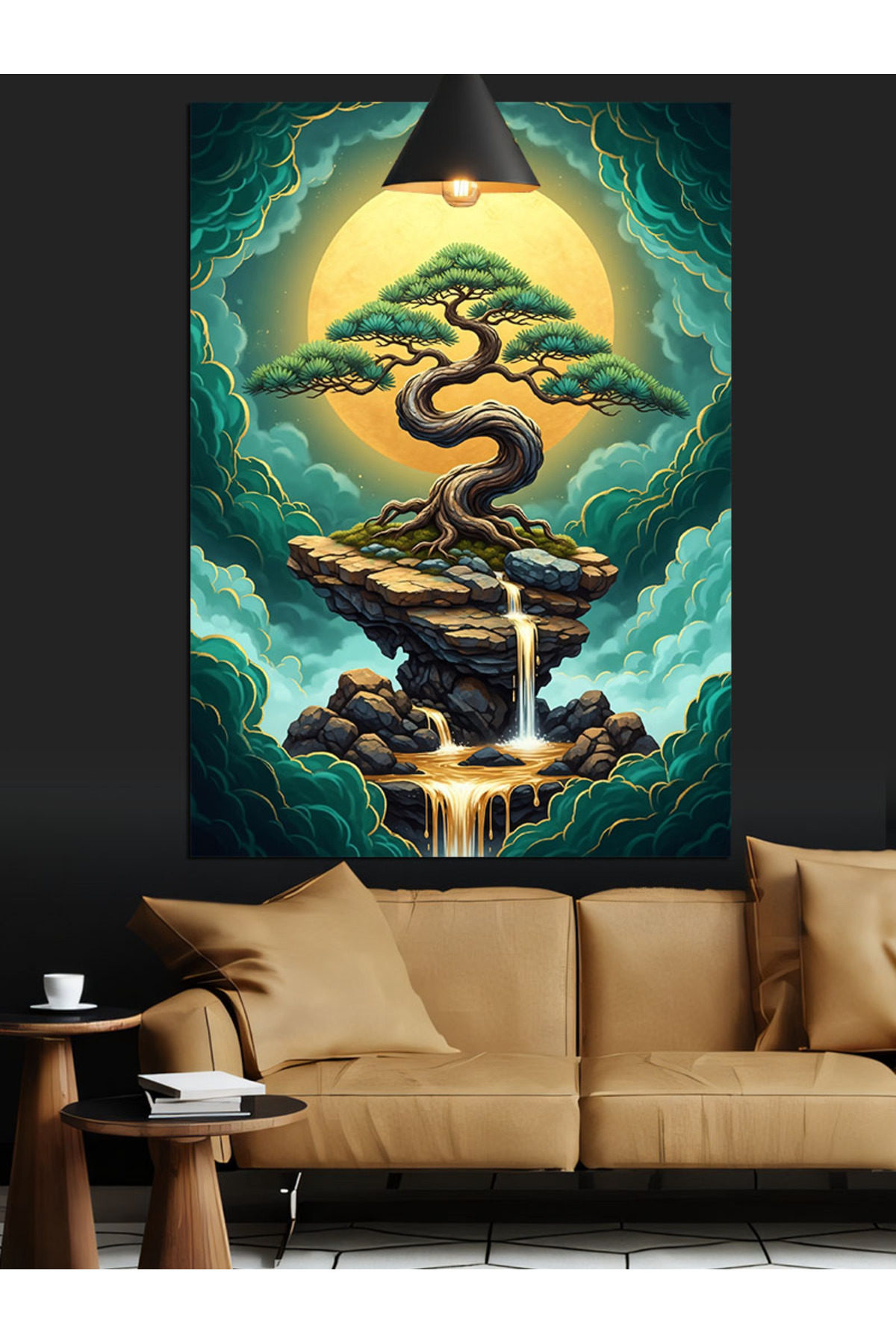Bonsai ağacı Zen Yüksek kaliteli yağlı boya dokulu Kanvas Canvas Tablo kanvas tablo canvas tablo du