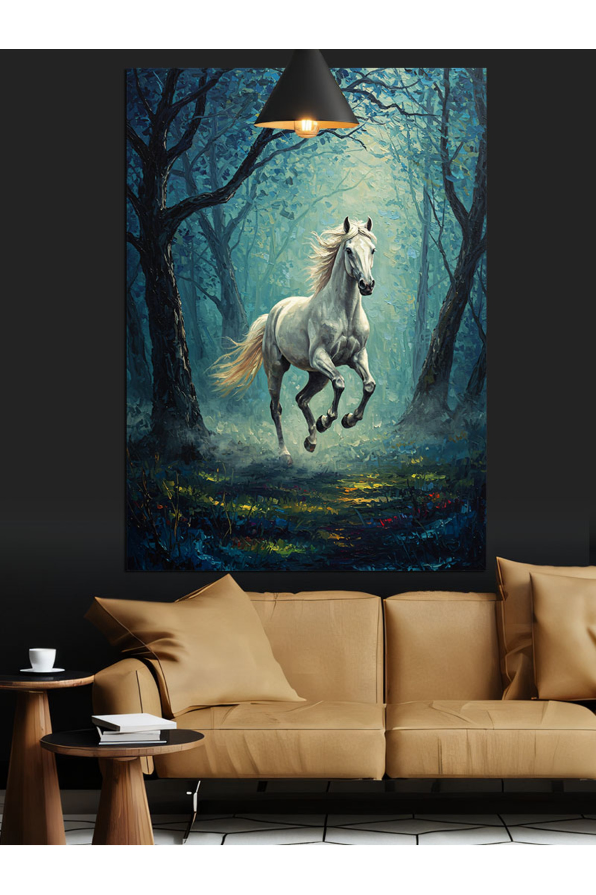 Ormanda tek Yüksek kaliteli yağlı boya dokulu Kanvas Canvas Tablo kanvas tablo canvas tablo duvar d