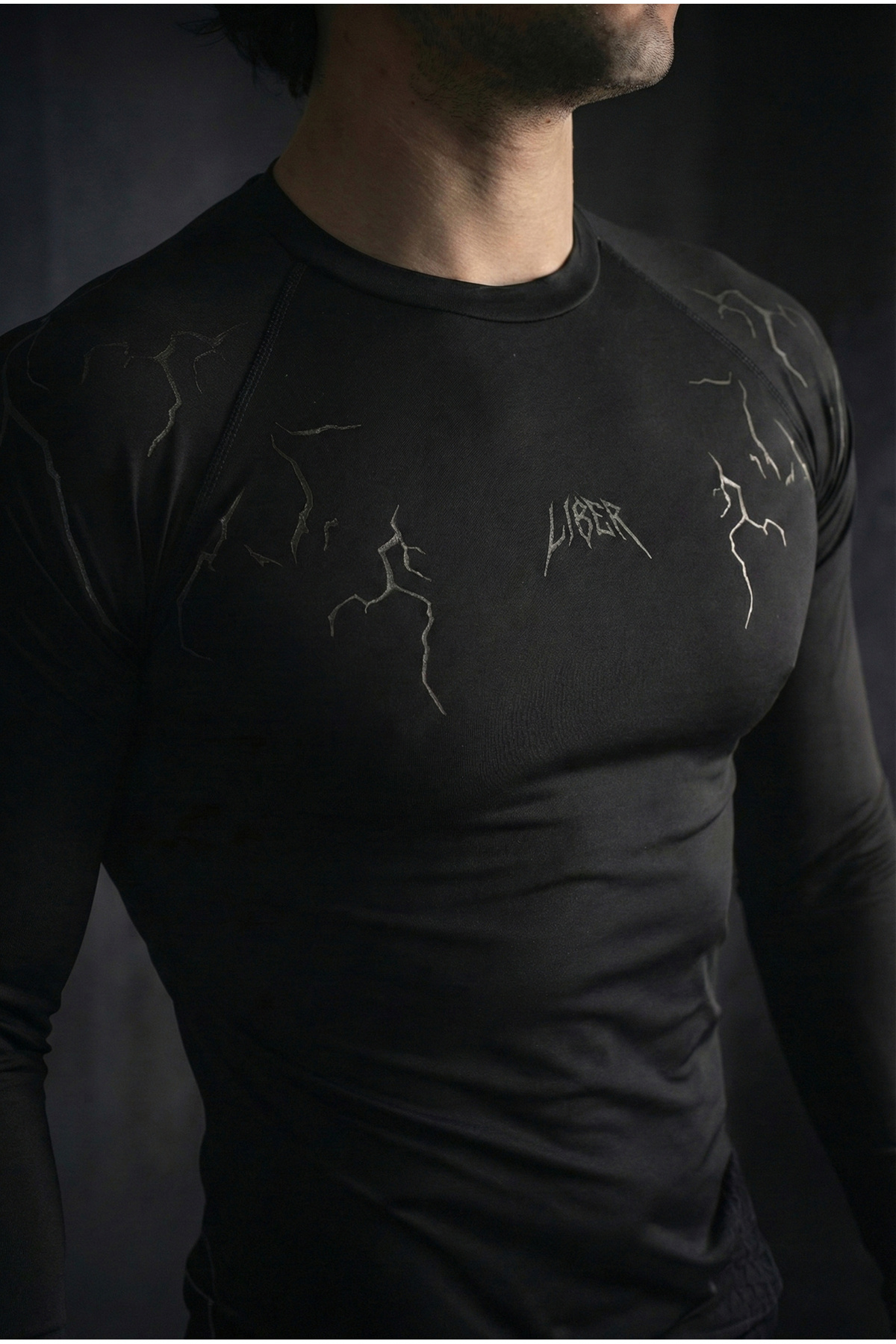 Liber SlayerFit - Uzun Kollu Compression T-shirt (Siyah)