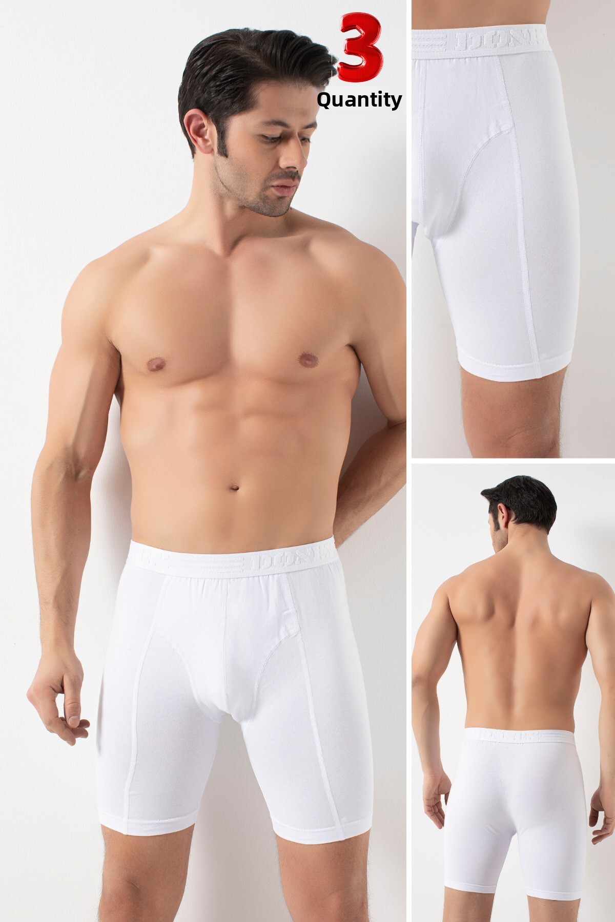 Özlem & Donex Pack of 3 Long Leg Lycra Boxers 2367