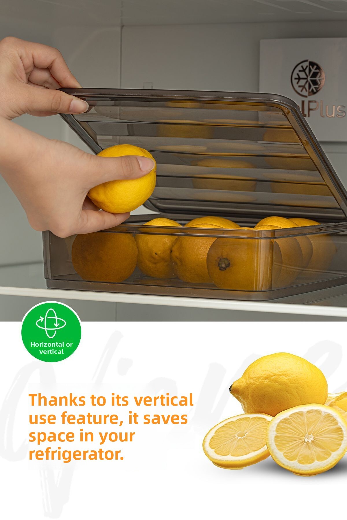 منظم ثلاجة بيلا مكون من 4 قطع - حاوية تخزين كبيرة