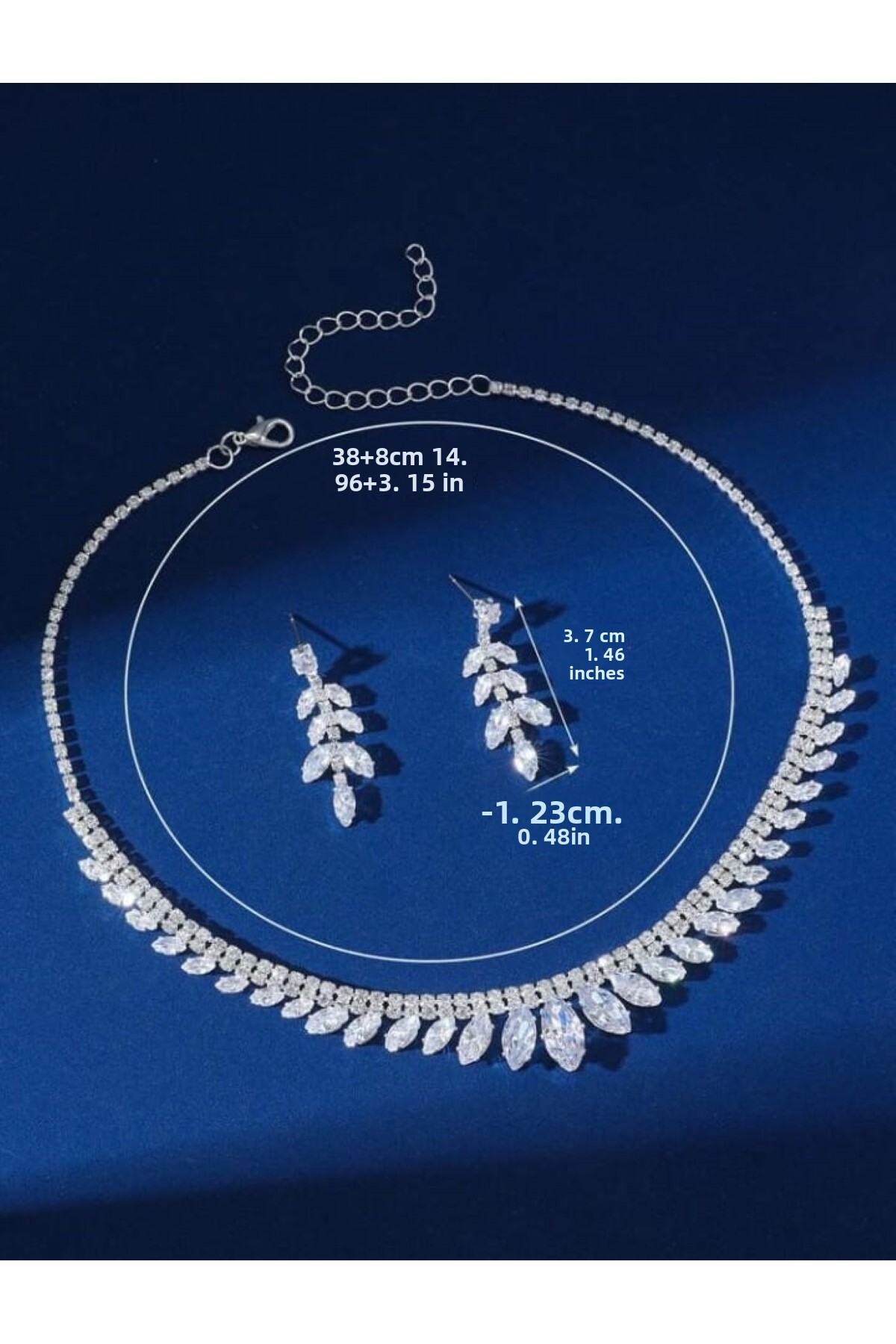 الزركون حجر ليف نموذج قلادة طقم من الحلقان مجموعة...