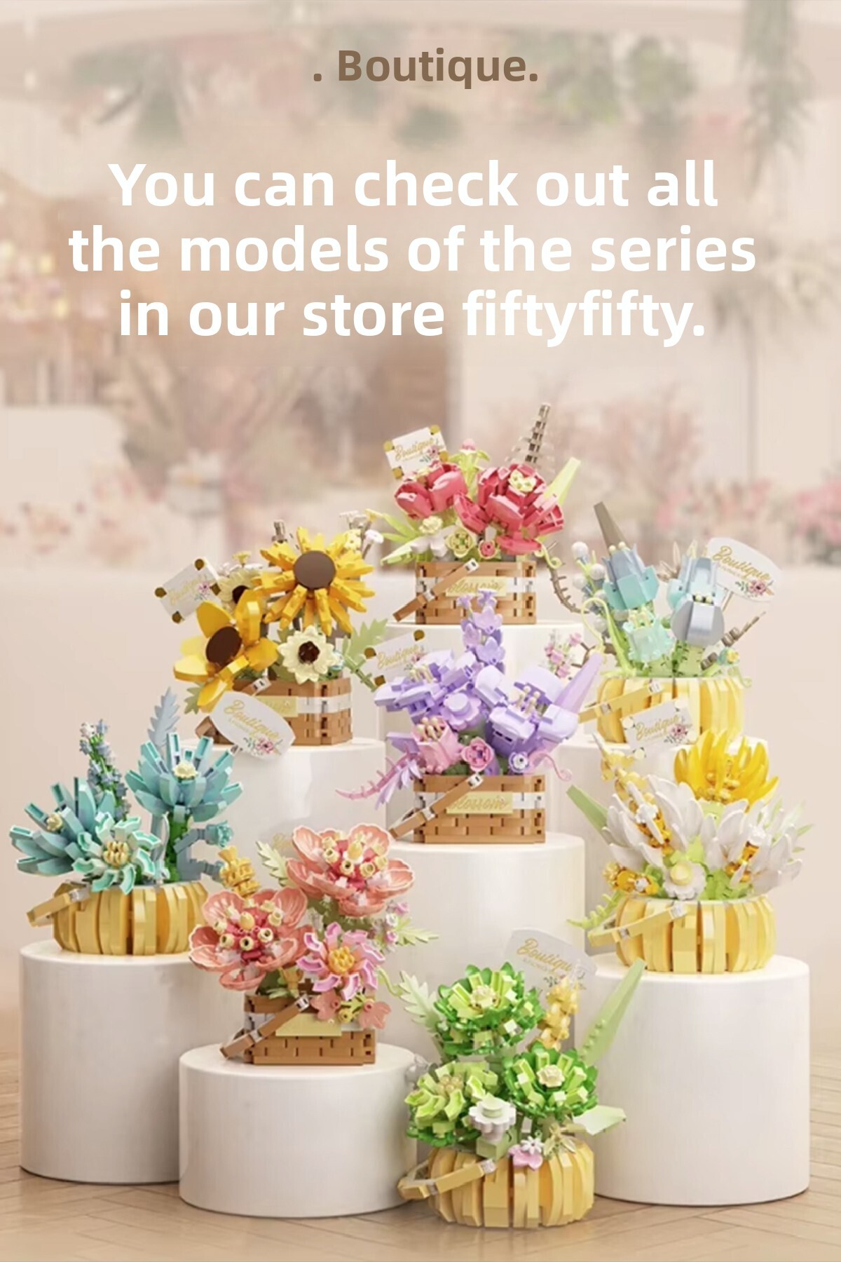 مجموعه بوتیک پانلوس: دسته‌گل کوچک ۴۹۸ تکه، مجموعه ساختنی اسباب‌بازی - Ffp1085