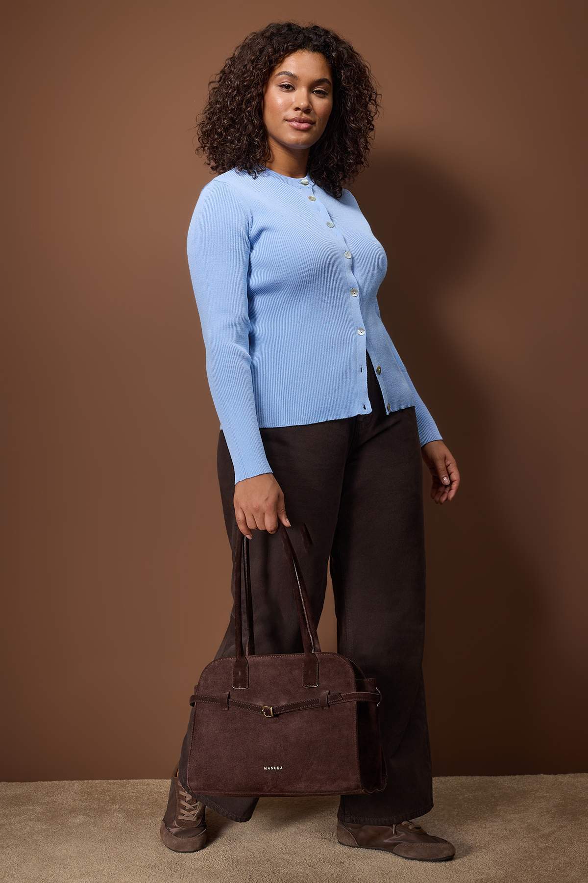 Trendyolmilla  Mavi Özel İplik Fitilli Triko Hırka TBBAW26AV00052